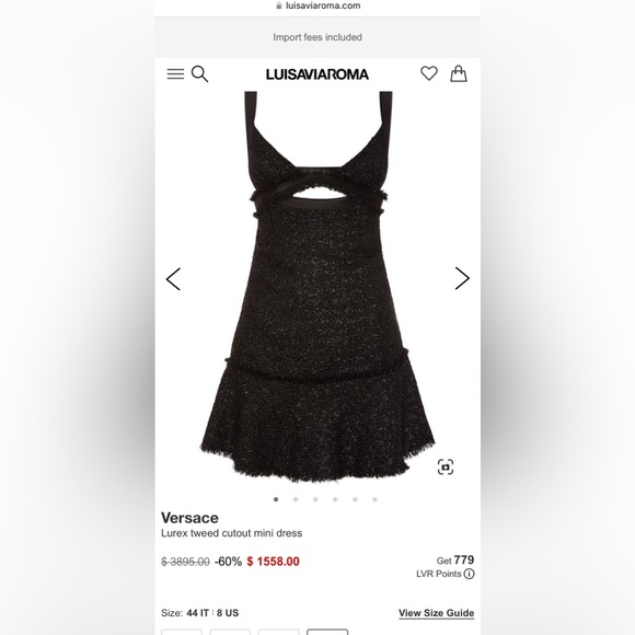 Versace - Lurex tweed cutout mini dress - Size 44IT, 8 US - Picture 7 of 15